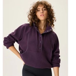outdoor voices fleece snap pullover